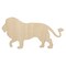 Lion Solid Unfinished Wood Shape Piece Cutout for DIY Craft Projects